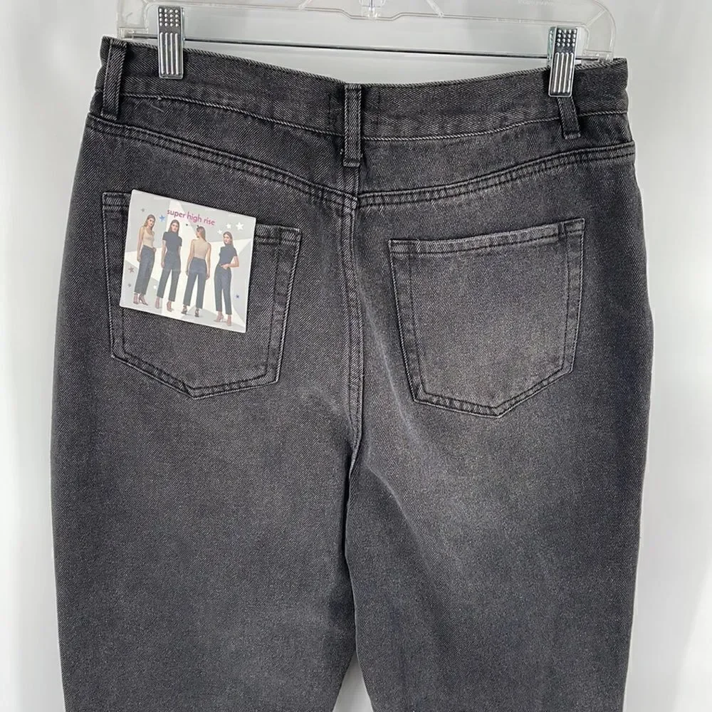 Simple Society distressed super high rise button fly raw hem jeans NEW NWT 9 29